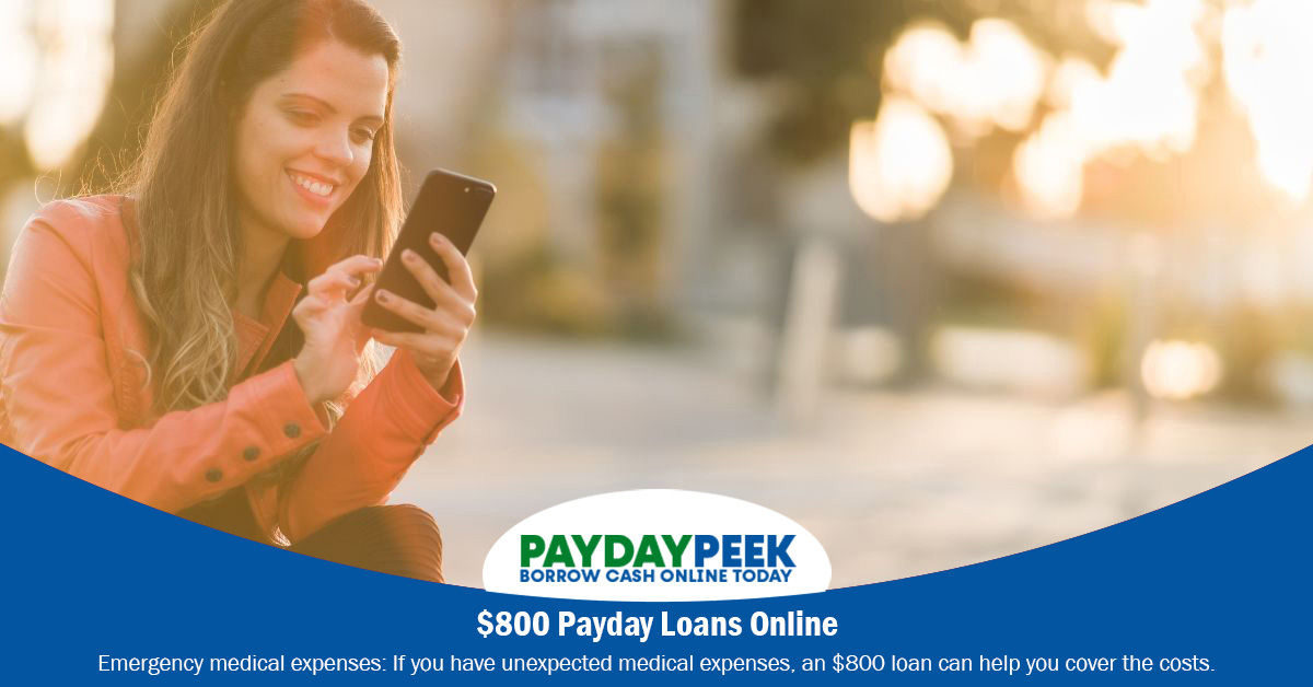 $800 Payday Loans Online
